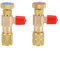 Válvula de Seguridad líquida,2 Pcs R410A R22 1/4 Adaptador de Válvula Refrigerante de Aire Acondicionado Carga Femenina Válvulas de Control de Flujo Adaptador de Seguridad