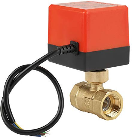 Messingkugelhahn, DC 12V G3/4 motorisierter Kugelhahn, elektrischer 2-Wege-Kugelhahn zur Durchflussregelung