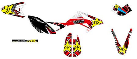Deko-Set für Motorrad, anpassbar, Beta RR 50 Star, Rot, 2011 bis 2020
