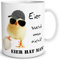 TRIOSK Tasse Küken mit Hühner Spruch Eier hat man lustig Baby Huhn Geschenk für Männer Freunde Büro Kollegen Hühnerliebhaber Ostern Vatertag, Keramik 300ml