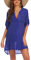 AI'MAGE Damen-Badeanzug, V-Ausschnitt, Knopfleiste, Strand-Tunika, Oberteil S-3XL, Blau (Snorkel Blue), XX-Large