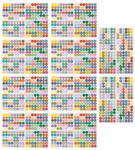 10pcs Essential Oil Stickers Bottle Sticker Essential Oil Bottle Tags Bottle Cap Label Colored Dot Stickers Circle Dot Labels for Jars Marker Sticker Round Accessories