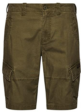 Superdry Mens Vintage CORE Cargo Short Cargos, Authentic Khaki, 28