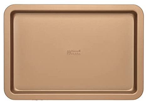 Bandeja de horno de acero al carbono Russell Hobbs RH01690GEU7 Opulence, 37 cm, superficie antiadherente, fácil de limpiar, diseño elegante, dorado