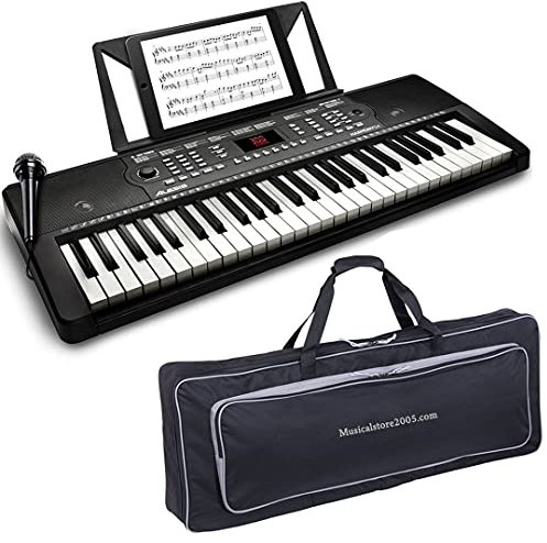 MusicalStore2005 Kit Tastiera 54 Tasti per Alesis Harmony 54 MKII, Inclusi Borsa Imbottita, Leggio e Microfono - Ideale per Bambini e Studenti