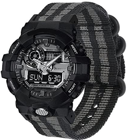 Tyogeephy Nylon Uhrenarmband Kompatibel mit Casio G-SHOCK GA-150 800 DW5600 6900 GD-110 G-8900 GLS8900 Armband Sports Armbänder Gürtel