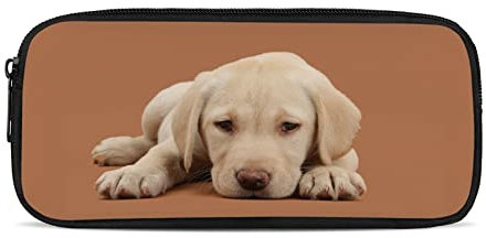 Dolyues Federmäppchen mit großem Fassungsvermögen, großes Federmäppchen, für Kinder, Schulanfang, Schreibwarenbedarf für Teenager, Mädchen, Jungen, Labrador-Hunde-Design, Taschen-Organizer