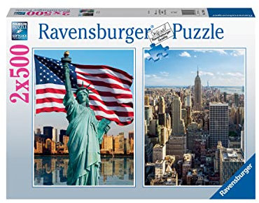 Ravensburger - Puzzle New York, 2 x 500 Teile, Puzzle für Erwachsene