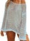 Bsubseach Crochet Swim Cover Ups for Women Bathing Suit Cover Up Knitted Top Beach Outfits Light Blue
