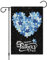 Happy Father's Day Gartenflagge 30,5 x 45,7 cm, doppelseitig, Jute, blaue Blumen, Liebe, Gartenflaggen, Banner, vertikal für Vatertag, Opa, Vatertag, Outdoor, Heimdekoration (nur Flagge)