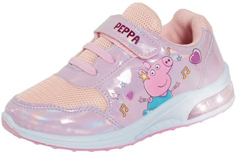 Peppa Pig Girls Light Up Trainers Pink/White EU 27 / UK 9