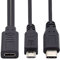 chenyang Câble de charge répartiteur USB C 1 vers 2 USB C/Micro USB Prend en charge le chargement de deux appareils en même temps 0,3 m