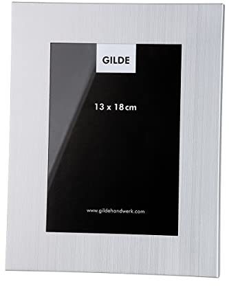 GILDE Fotorahmen Modern Aluminium silberfarben 65545