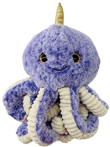 Soma Niedliche Krake Plüsch Spielzeug Octopus Puppe Kuscheltier Cartoon Oktopus Stofftiere Plüschtiere Geburtstag Geschenk XXL (Lila, 20 cm)