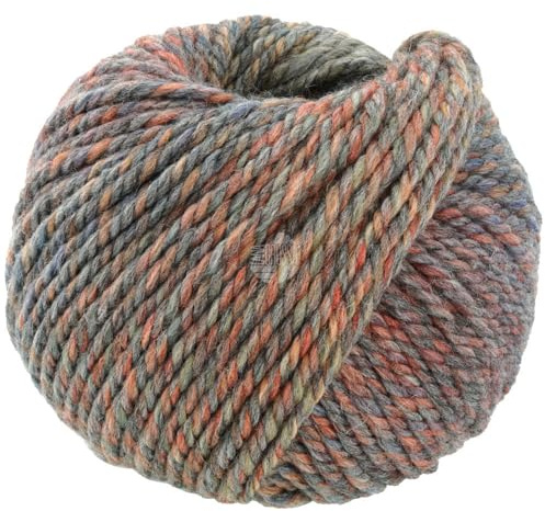 LANA GROSSA Merino Twister | 3-fach verzwirntes Dochtgarn aus Merino superwash & Acryl (Premium anti-pilling) | Bedruckter Farbverlauf im Einzelfaden | 100g Wolle, Stricken & Häkeln | 80m Garn FB1