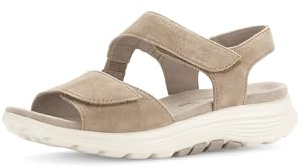 Gabor Damen Riemchensandalen, Frauen Sandalen,Sandaletten,Sommersandalen,bequem,flach,Sommerschuhe,Freizeitschuhe,Sand (Micro),41 EU / 7.5 UK