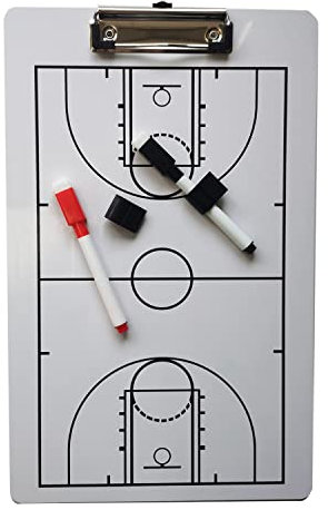 Tagtight Taktiktafel Fußball Dry Erase Trainer Trainermappe, Basketball -Board mit Boardmarker und Stifthalter, Whiteboards für Strategisierung, Techniken, Spielen (35 x 22 cm)