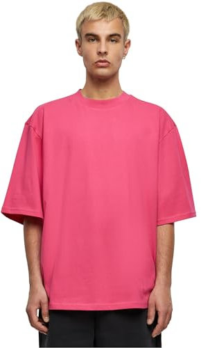 Build your Brand Oversize Sleeve Tee T-Shirt, Rosa Ibisco, XXL Uomo
