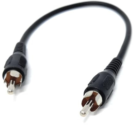 DRUT 25cm Single RCA to RCA Phono Plug to Plug Audio Cable, Speaker Male to Male Lead 0.8ft