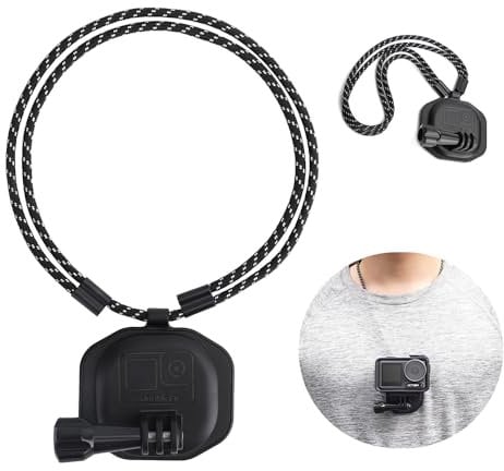 BEHORSE Magnetic POV/Vlog Neck Mount Holder with Lanyard Strap for GoPro 12 11 10 9 /Insta360 X3 Go3 Ace Pro/DJI Action 4 Osmo Pocket 3 Cameras