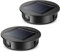 Lureshine Solarleuchten Ersatzteile,2 Stück φ8cm Solarleuchten Ersatz Top mit LED Licht, IP65 Wasserdicht Solarleuchten Solarpanel Ersatzteil für Solarlaterne, Sonnenlampe, Solar Gartenleuchten