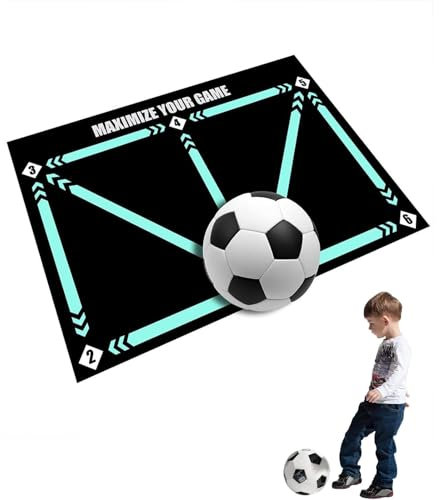 Fussball Matte Fussballmatte Training Fussball Matte Ballkontrolle Fussball Matte Training 60x90 cm rutschfeste Fussballmatte Training Silent Trainingsmatte Geschenke Für Fußballliebhaber