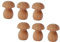 NUOBESTY 6stücke Mini-holzpilz Unfertiger Holzpilz Simulationspilz Pilzschmuck Gartendekoration Holz Garten Terrasse Rasen Micro Ornamente Bemalbar Diy Dekorationen Für Junge Mädchen Geburt