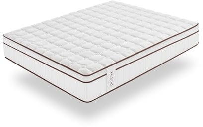 Moonia Hybrid-Matratze, 27 cm, Weiß, mehrere Komfortzonen, Core Spring-Technologie, für Betten geeignet, 90 x 200 cm