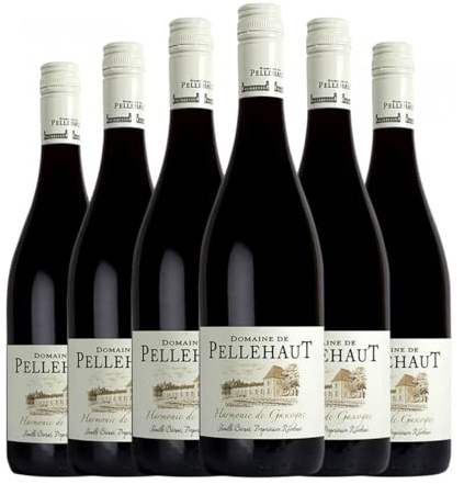 Maison Sichel Domaine de Pellehaut Harmonie de Gascogne Rouge Vin de Pays Côtes de Gascogne 75 cl Rotwein (Karton mit 6 Flaschen von 75 cl)