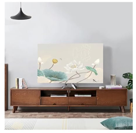 LXHZSY Outdoor TV Cover Landscape Elastic Force TV-Abdeckung TV-Staubschutztuch 32-75 Zoll Einfacher und moderner chinesischer Stil(10,32-37 inch)