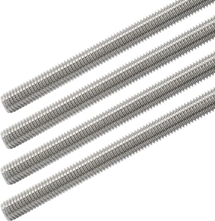 Cjueiom M10 x 150mm Fully Threaded Rod, 4 Pcs, 304 Stainless Steel