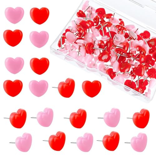 Niedliche Pinnnadeln, dekorative rosa Stecknadeln für Pinnwände, Büro und Handwerk, 100 Stück