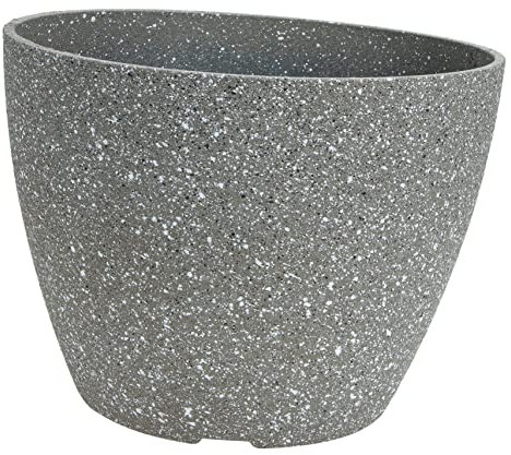 Happyyami Maceta De Resina Extra Grande Imitación Cemento para Macetas De Escritorio y Exterior De 7.3 Pulgadas Color Beige Claro Adecuado para Jardín Hogar y Oficina