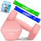 KESSER® Hanteln Hantelset 2er Set 2kg - 5kg farbig, Kurzhanteln Neopren, Hexagon, Krafttraining, Workout, Fitnesstraining, für Zuhause Mit Übungsheft, 2x Fitnessbänder