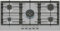 Bosch PCR9A5I90 Serie 6, Piano cottura a gas, FlameSelect, Manopole magnetiche rimovibili, WOK, griglie in ghisa, Acciaio, 90 cm
