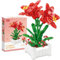 Elstey Flower Building Kit, 548pcs DIY Artificial Lily Flower Kit, Gift for Women, Home and Office Decorations, Valentines Day, Birthday, Mother's Day