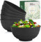 Wrova Kitchen Bowls Set 60 OZ Large Capacity Bowls Set of 6 Unbreakable Plastic Bowl - Microwave and Dishwasher Safe, Bowls for Camping and Picnic, Large Serving Bowls for Oatmeal and Salad
