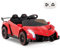 GYMAX Kids Ride on Car, 12V Battery Powered Licensed Lamborghini Car with Remote Control, Music, 3 Speeds, AUX/USB & Safety Belt, Children Electric Vehicle for 3-8 Years Old (Red)
