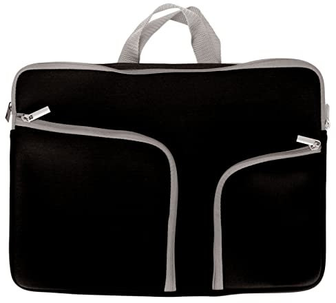 Mtlavishness 15.6in Comfortable Handle Portable Laptop Bag For Travelers Students And Office Workers Compatible With Most 13.3in 14in 15in And 15.6inch Notebook Computers Made Of (Black)