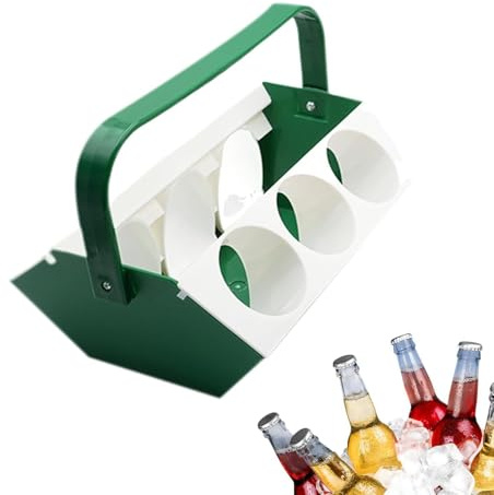 Portable Drink Carrier with Handle Beer Delivery Tray with Ice Compartment