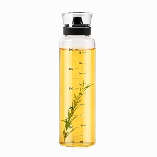 Mélangeur Vinaigrette 500 ml Verre Sauce Mélangeur pour Salade,marinades - Melangeur Vinaigrette Gradué Shaker - Anti-Fuite (500ML)