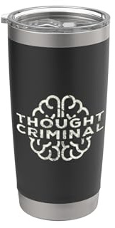 Diseño de libertad criminal de pensamiento para libertarios anarquistas Vaso térmico de acero inoxidable de doble pared