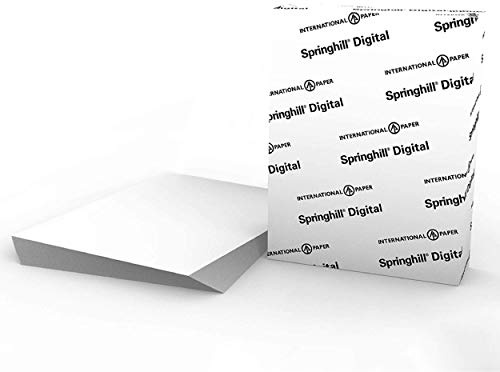 Springhill Weißes Kartonpapier, 21,6 x 35,6 cm, 199 g/m², hochwertiger schwerer Karton, Druckerpapier mit glatter Oberfläche für Grußkarten, Flyer, Scrapbooking und mehr, 015314R, 250 Blatt (1 Ries)