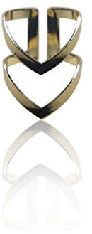 Soulsisters Ring Doppel V Trendschmuck 18k vergoldet/größenverstellbar