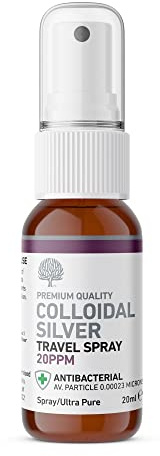 Nature’s Greatest Secret Colloidal Silver Spray 20ppm 20ml | Travel Size | Crystal-Clear Ionic | pH 9.0 | Amber Glass | Natural & Vegan | Colloidal silver for humans, crystal-clear ionic formula, pH 9.0, natural and vegan, travel size
