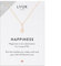 LUUK LIFESTYLE Halskette mit Musikschlüsselanhänger für sie, wasserfest, schlankes, modernes Design, mit HAPPINESS Geschenkkarte zum Selbstgestalten, verstellbare filigrane Kette, Damenschmuck, Rosé
