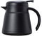 OnePine 800ml Edelstahl Doppelschicht Vakuumisolierter kaffeekanne Teekanne - Heiß und kalt dual Gebrauch (Schwarz)