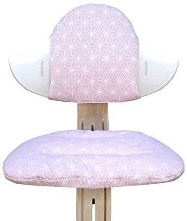 Blausberg Baby - Sitzkissen Set für Nomi Hochstuhl von Evomove - Happy Star Rosa