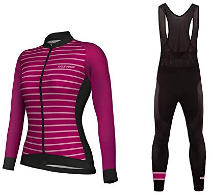 UGLY FROG Fahrradbekleidung für den Winter Thermisches Fahrradtrikot Vlies Thermo Langarm Shirt Damen Breathable Radfahren Fahrrad Lange Hülsen Fahrrad Hemd Damen Langarm Fahrradbekleidung Radfahren