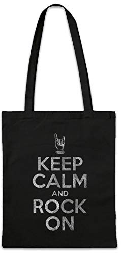 Urban Backwoods Keep Calm And Rock On Hipster Bag Beutel Stofftasche Einkaufstasche